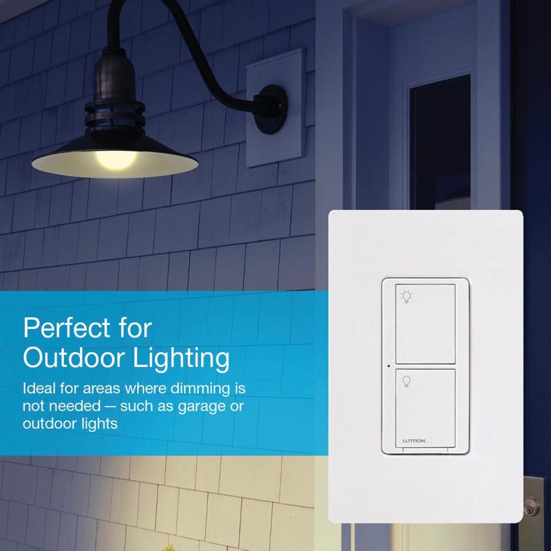 Lutron Caseta 5 amps Single Pole Wireless Smart-Enabled Rocker Switch White