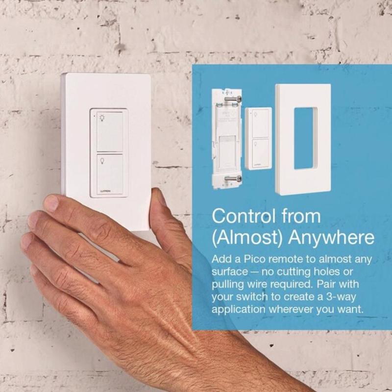 Lutron Caseta 5 amps Single Pole Wireless Smart-Enabled Rocker Switch White
