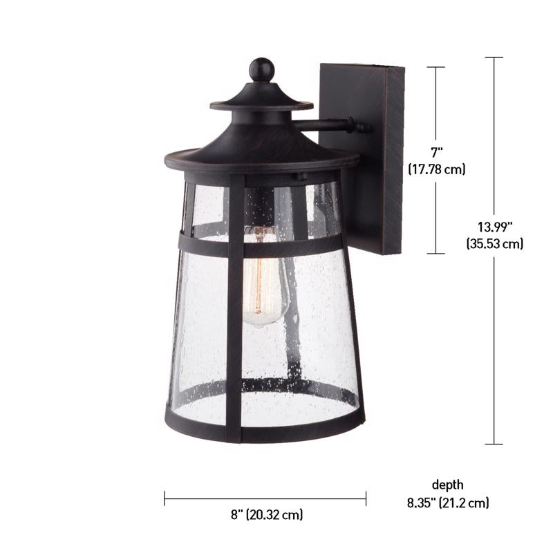 Globe Electric Vintage 1-Light Natural Bronze Ezekiel Wall Sconce