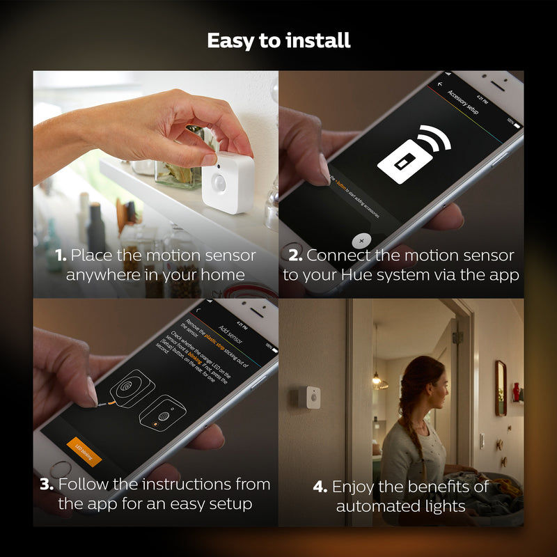 Philips Hue 2.2 in. L White Plug-In LED Smart-Enabled Motion Sensor
