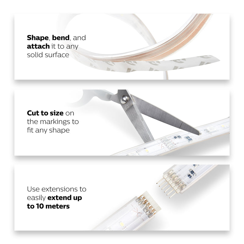 Philips Hue 40 in. L White LED Smart-Enabled Strip Light Extension