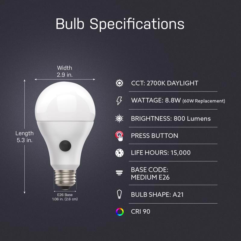 Feit A21 E26 (Medium) LED Bulb Soft White 60 Watt Equivalence