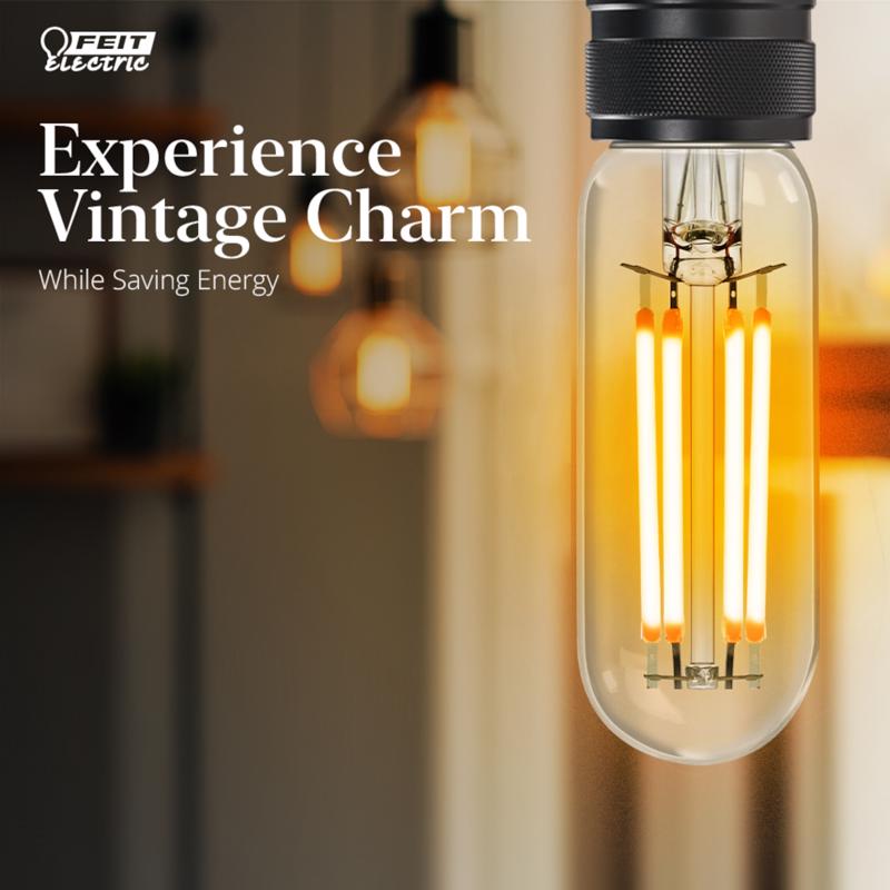 Feit T8 E12 (Candelabra) LED Bulb Soft White 40 Watt Equivalence