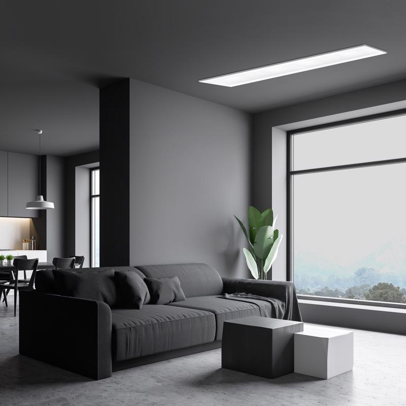 Feit EDGELIT 0.9 in. H X 6 in. W X 47.3 in. L White LED Flat Panel Light Fixture