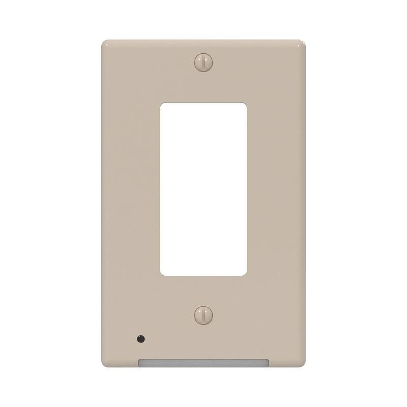 Westek LumiCover Almond 1 gang Plastic Decorator Nightlight Wall Plate