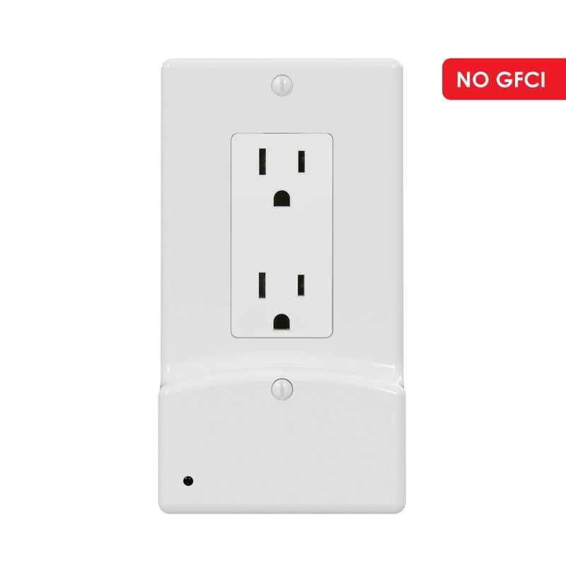 Westek LumiCover White 1 gang Plastic Decorator USB Nightlight Wall Plate