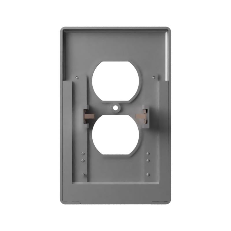 Westek LumiCover Satin Nickel 1 gang Plastic Duplex Nightlight Wall Plate