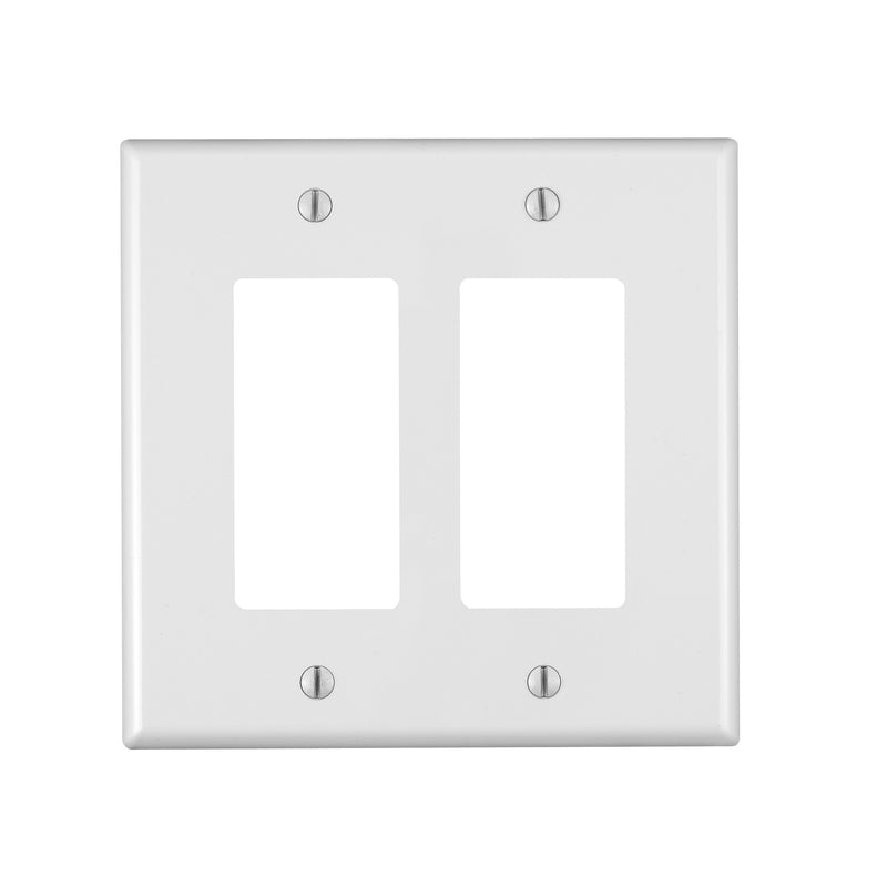 Leviton White 2 gang Plastic Decorator Oversized Wall Plate