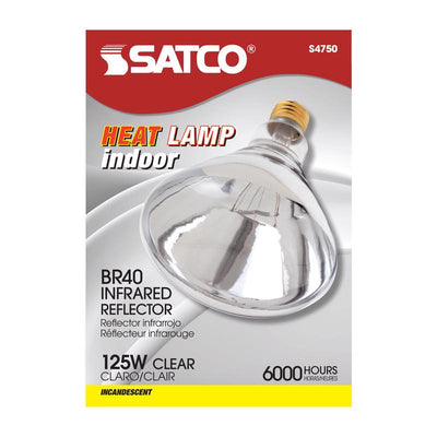 Satco 125 W R40 Heat Lamp Incandescent Bulb E26 (Medium) Warm White