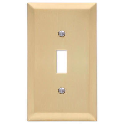 Amerelle Century Satin Brass 1 gang Stamped Steel Toggle Wall Plate