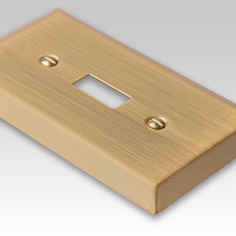 Amerelle Century Satin Brass 1 gang Stamped Steel Toggle Wall Plate