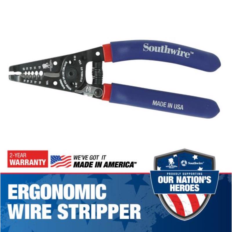 Southwire Wounded Warrior Project 10-18 Solid and 12-20 Stranded AWG Wire Stripper