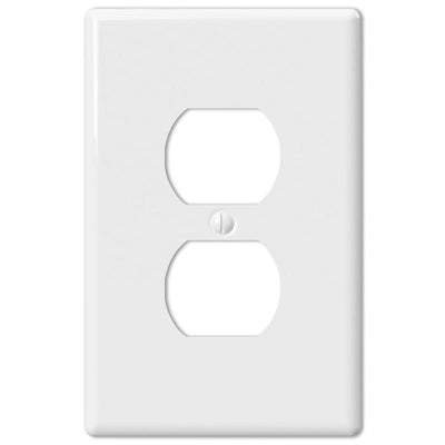 Amerelle Metro White 1 gang Ceramic Duplex Wall Plate