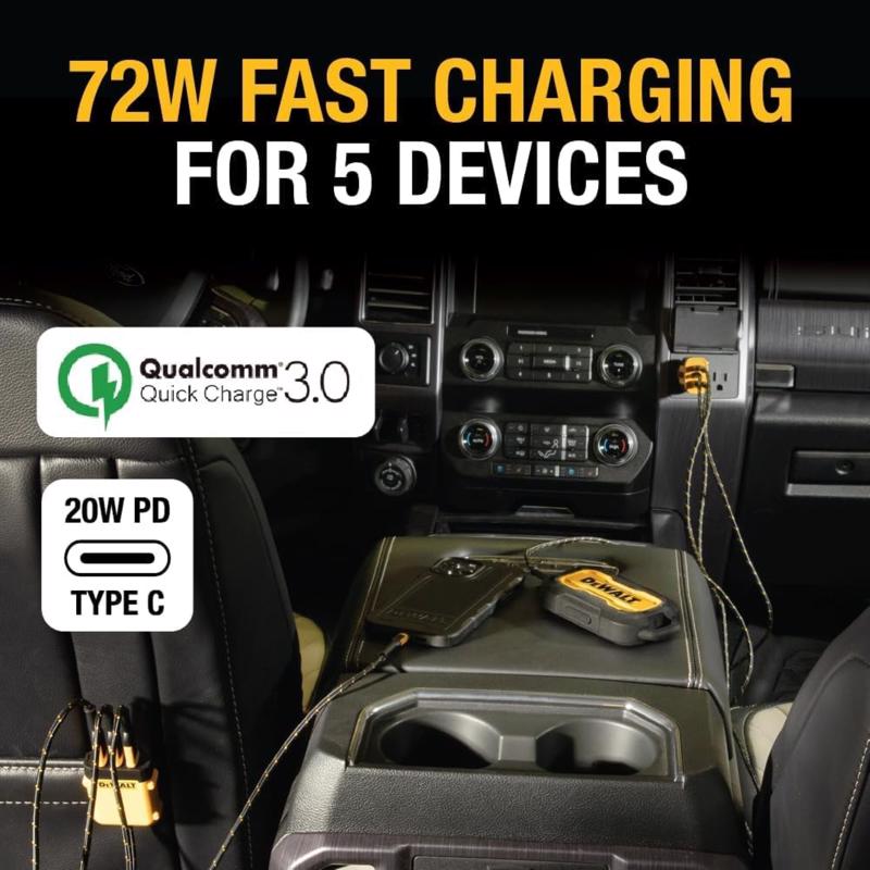 DeWalt 6 ft. L 5 Port USB Charger