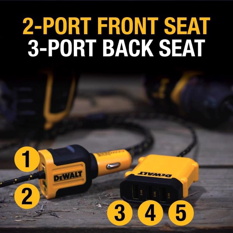 DeWalt 6 ft. L 5 Port USB Charger