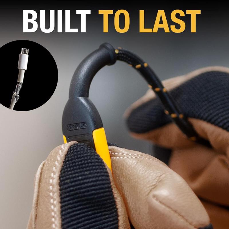 DeWalt Micro to USB Cable 6 ft. Black/Yellow