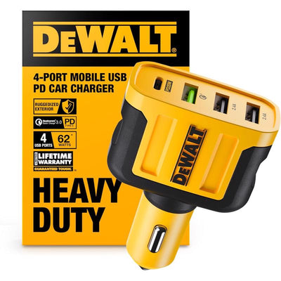DeWalt 4 Port Car Cell Phone Charger