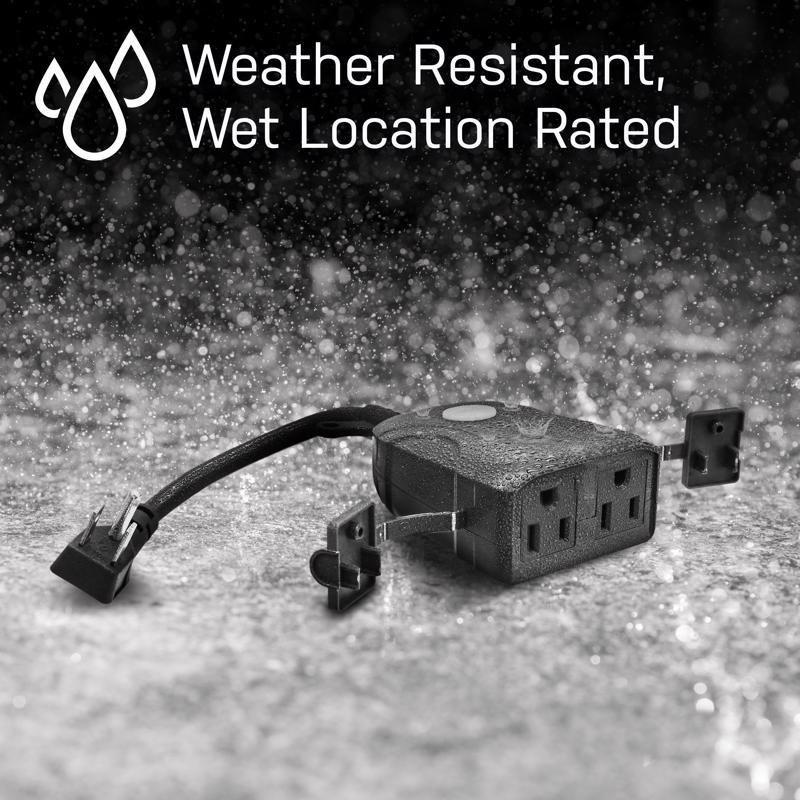 Feit Smart Home Commercial and Residential PVC Outdoor Smart-Enabled Dual Outlet Outdoor Plug 3R