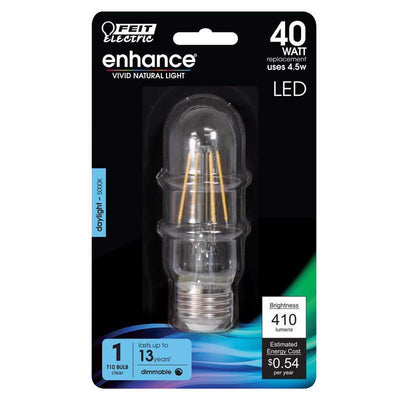 Feit Enhance T10 E26 (Medium) LED Bulb Daylight 40 Watt Equivalence