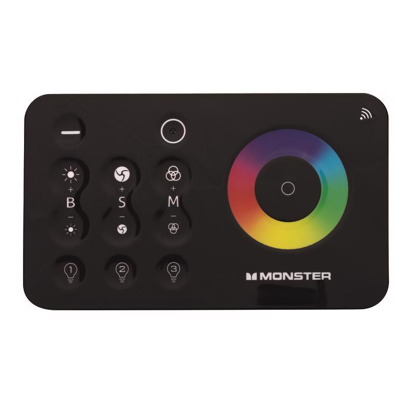 Monster Just Color It Up Wireless Smart-Enabled Mood Light Bridge Black