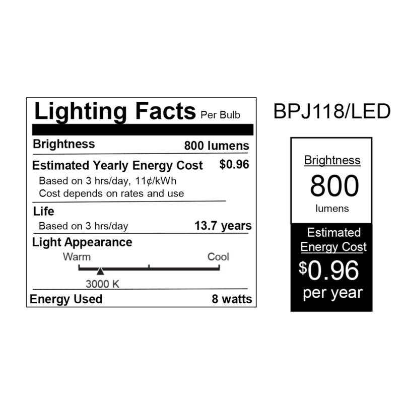 Feit R7S R7 LED Bulb Bright White 60 Watt Equivalence