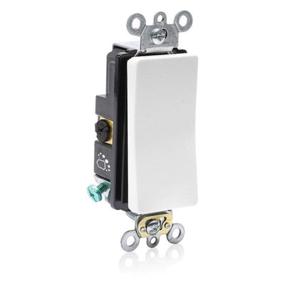 Leviton Decora Plus 20 amps 3-Way Antimicrobial Treated Rocker AC Quiet Switch White