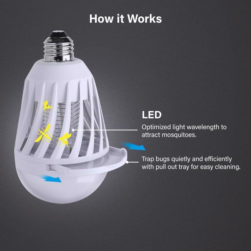 Feit A19 E26 (Medium) LED Bug Zapper Bulb Daylight 60 Watt Equivalence