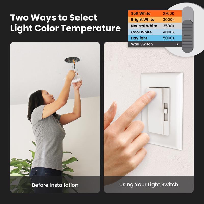 Feit Enhance Frost White 5.1 in. W Aluminum LED Dimmable Recessed Downlight 8.6 W