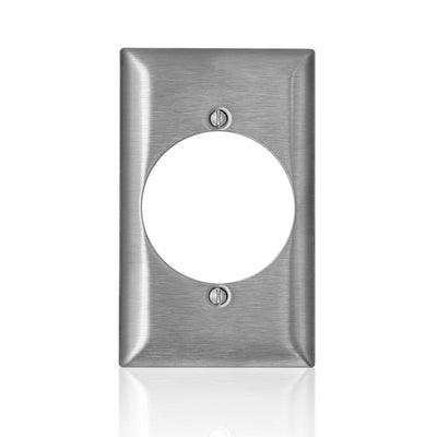 Leviton C-Series Stainless Steel 1 gang Metal Single Outlet Wall Plate