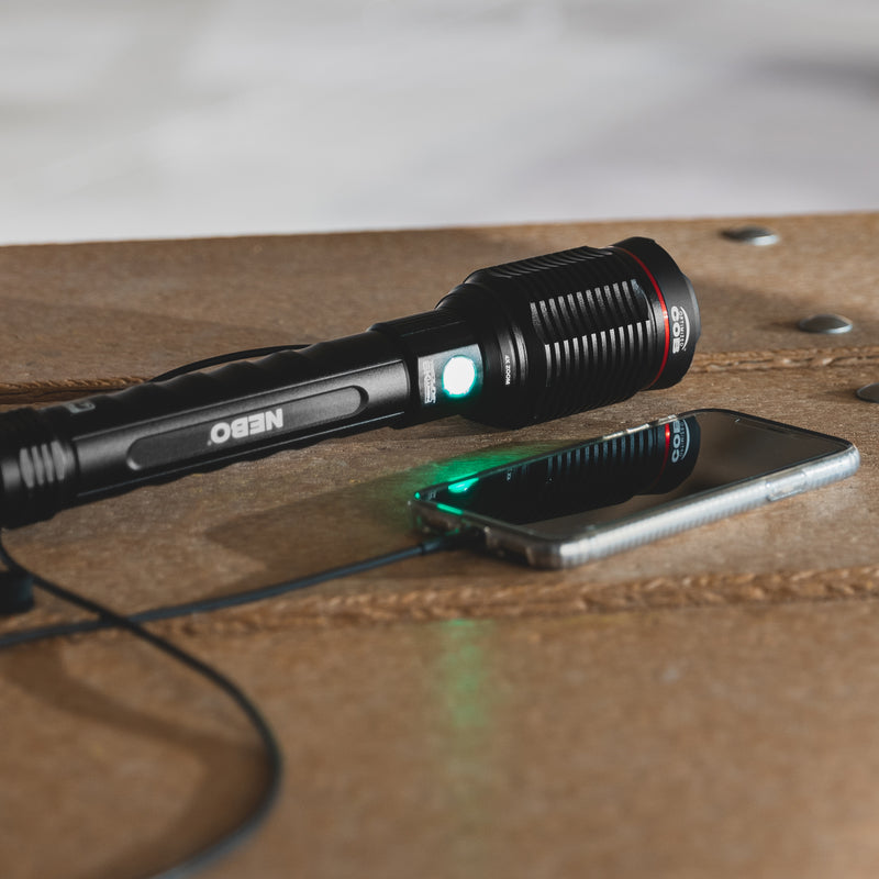 NEBO Redline 6000 lm Black LED Rechargeable Flashlight