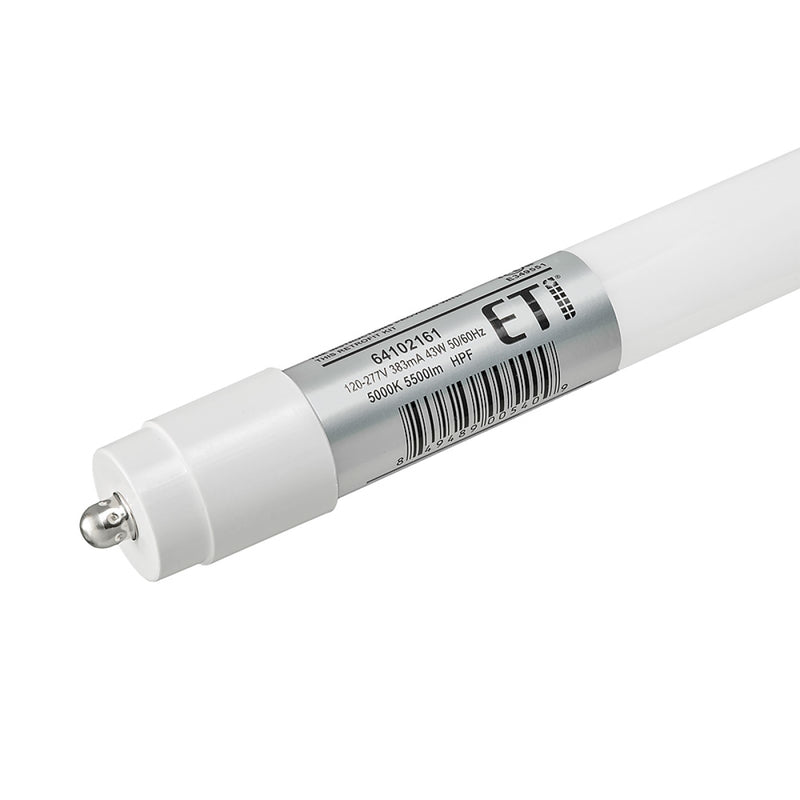 ETI Tubular White 96 in. 1-Pin T8 Ballast Bypass LED Light Bulb 43 Watt Equivalence