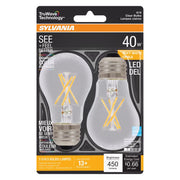 Sylvania TruWave A15 E26 (Medium) LED Bulb Soft White 40 Watt Equivalence 2 pk
