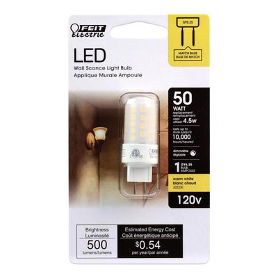Feit T4 GY6.35 LED Bulb Bright White 50 Watt Equivalence