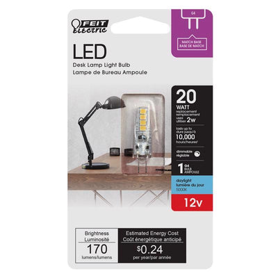 Feit T4 G4 LED Bulb Daylight 20 Watt Equivalence