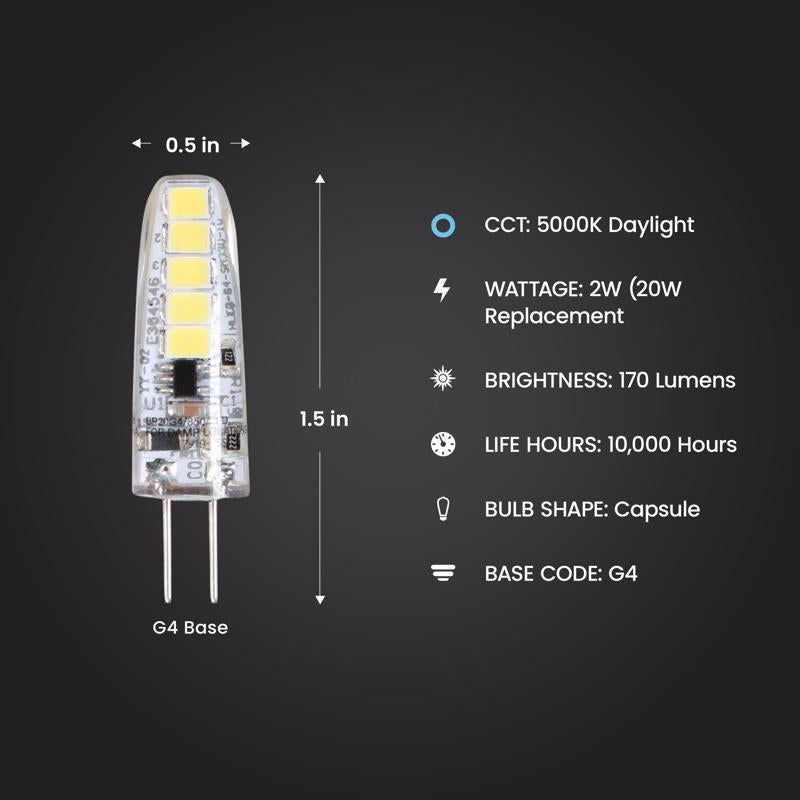 Feit T4 G4 LED Bulb Daylight 20 Watt Equivalence