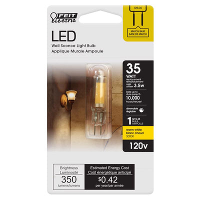 Feit T4 GY6.35 LED Bulb Bright White 35 Watt Equivalence