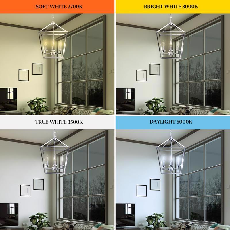 Feit White BA10 E12 (Candelabra) Filament LED Bulb Soft White 60 Watt Equivalence 2 pk