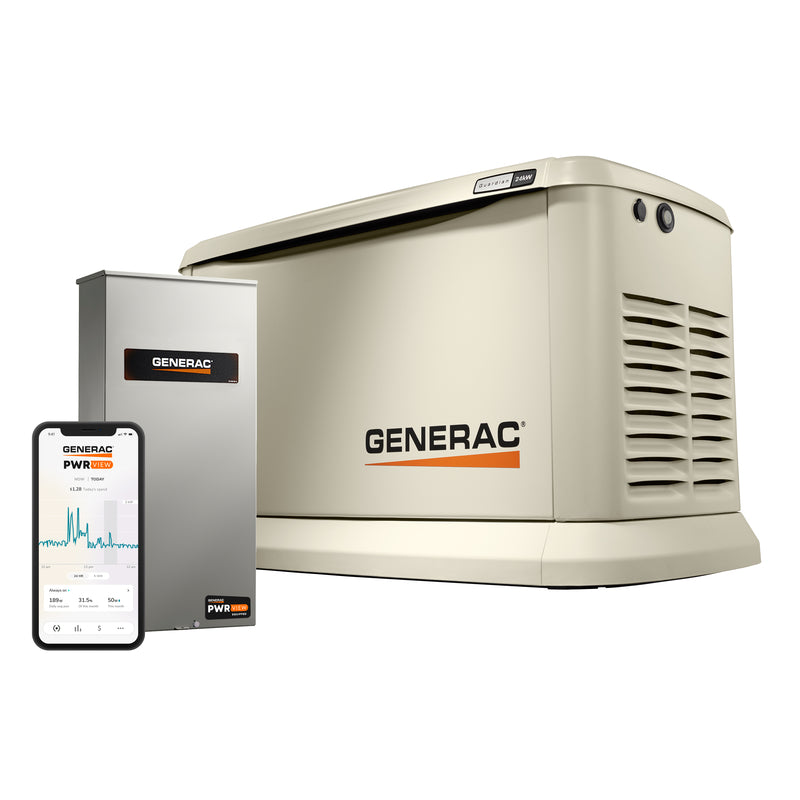 Generac Guardian 24 kW Home Standby Generator Includes 200 amp ats
