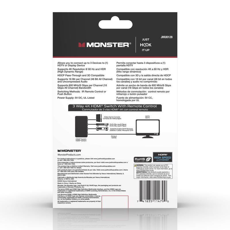 Monster Just Hook It Up HDMI Switch