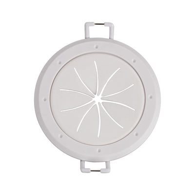Monster Just Hook It Up White 1 gang Plastic Spring Lock Cable Pass Wall Plate 2 pk