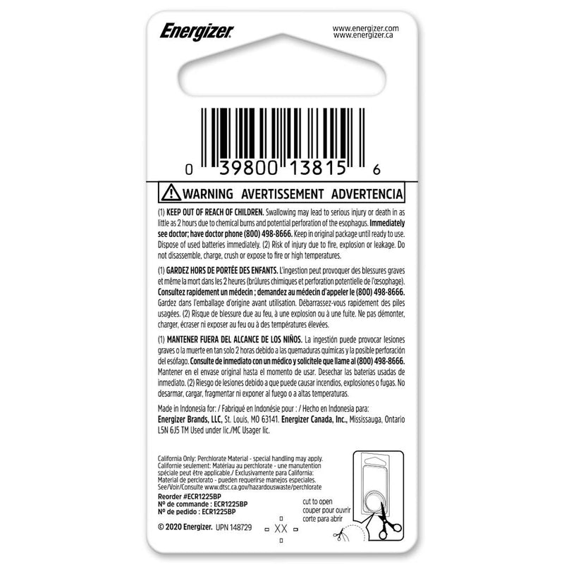Energizer Lithium 1225 3 V Battery