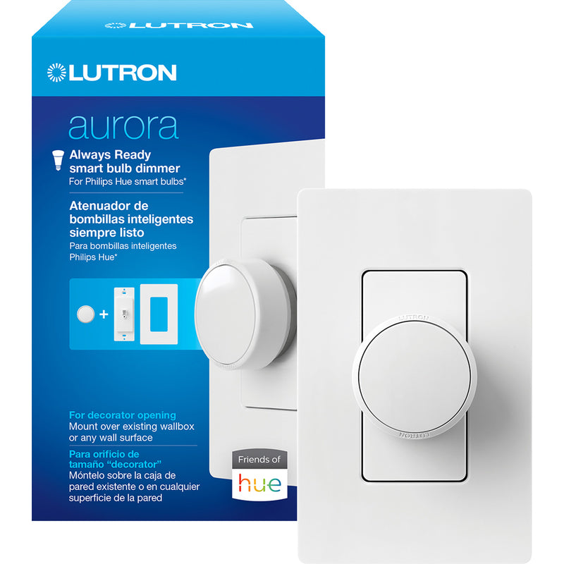 Lutron Aurora White Paddle Smart-Enabled Dimmer