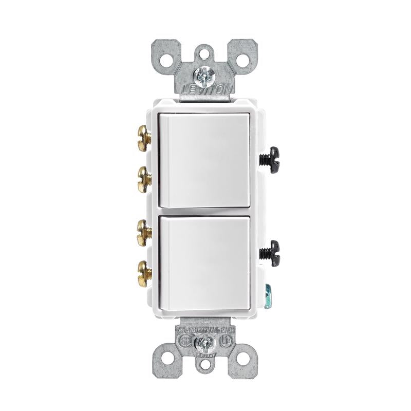 Leviton Decora 15 amps 3-Way Rocker Switch White