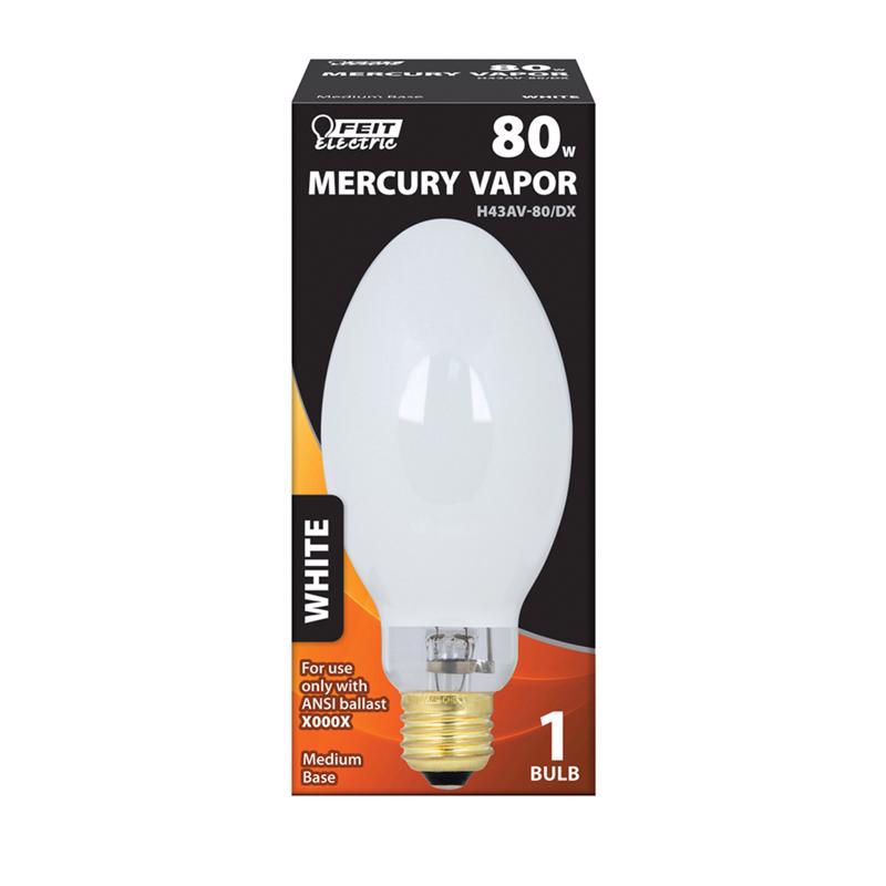 Feit 80 W ED17 HID Bulb 0 lm White Mercury Vapor