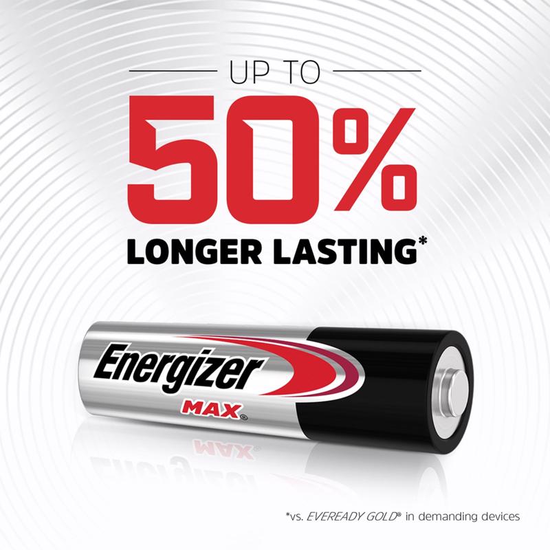 Energizer Max AA Alkaline Batteries 12 pk Carded