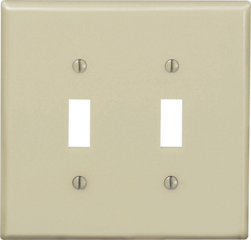 Leviton Ivory 2 gang Nylon Toggle Wall Plate