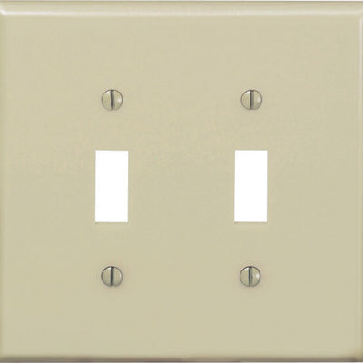 Leviton Ivory 2 gang Nylon Toggle Wall Plate