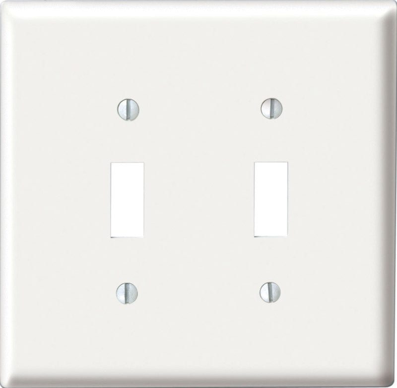 Leviton White 2 gang Nylon Toggle Wall Plate