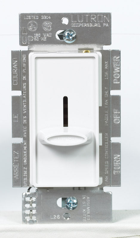 Lutron Skylark 1.5 amps Slide Fan Control White
