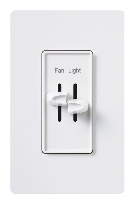 Lutron Skylark 1.5 amps Single Pole Slide Fan Control White